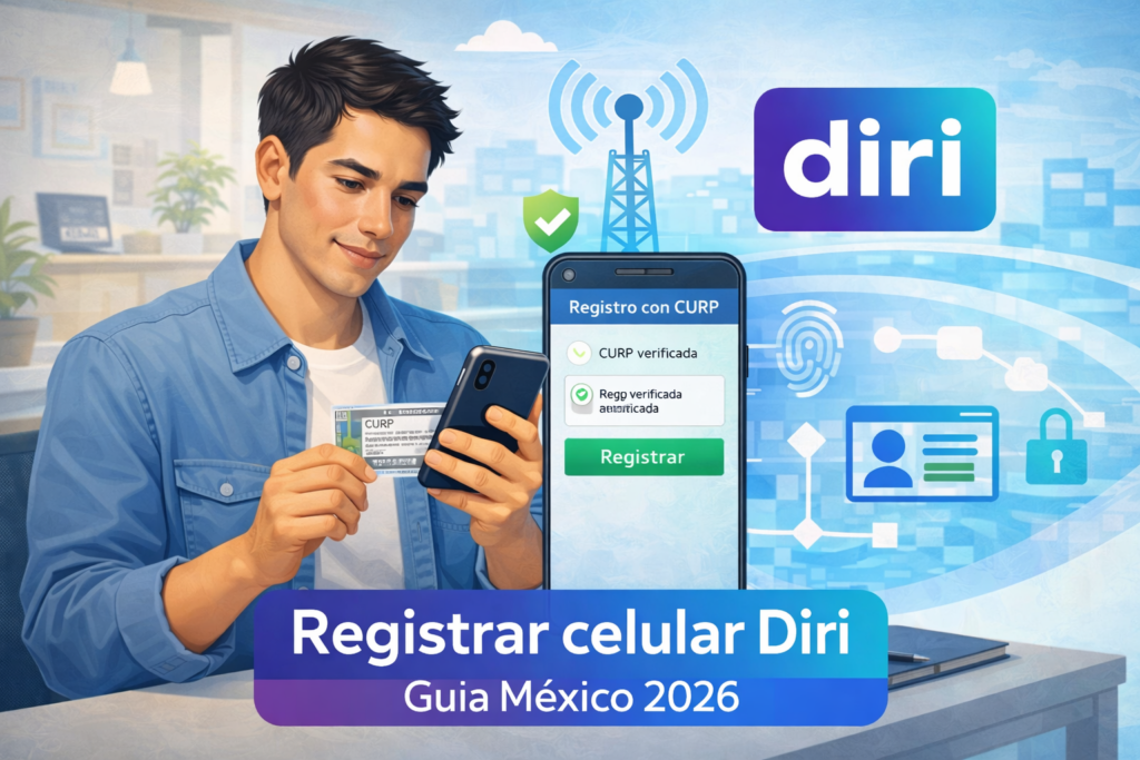 Cómo registrar un celular Diri con CURP paso a paso en México (2026)