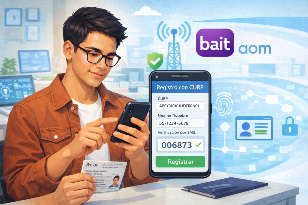 Registrar un celular BAIT Negocios con CURP paso a paso en México (2026)