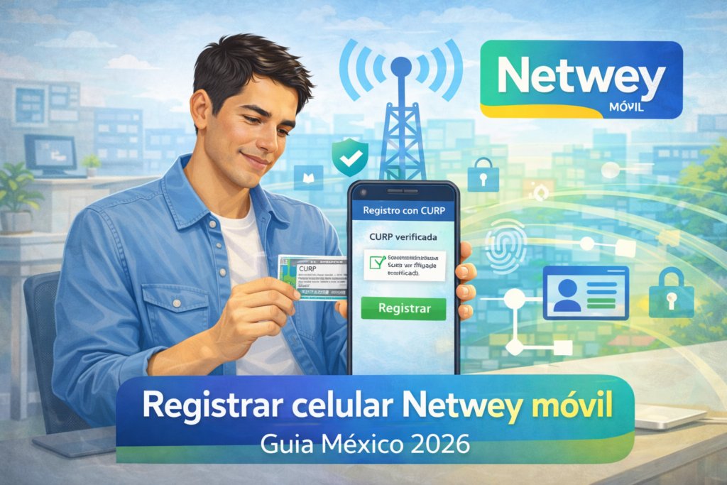 Cómo registrar un celular Netwey móvil con CURP paso a paso en México (2026)